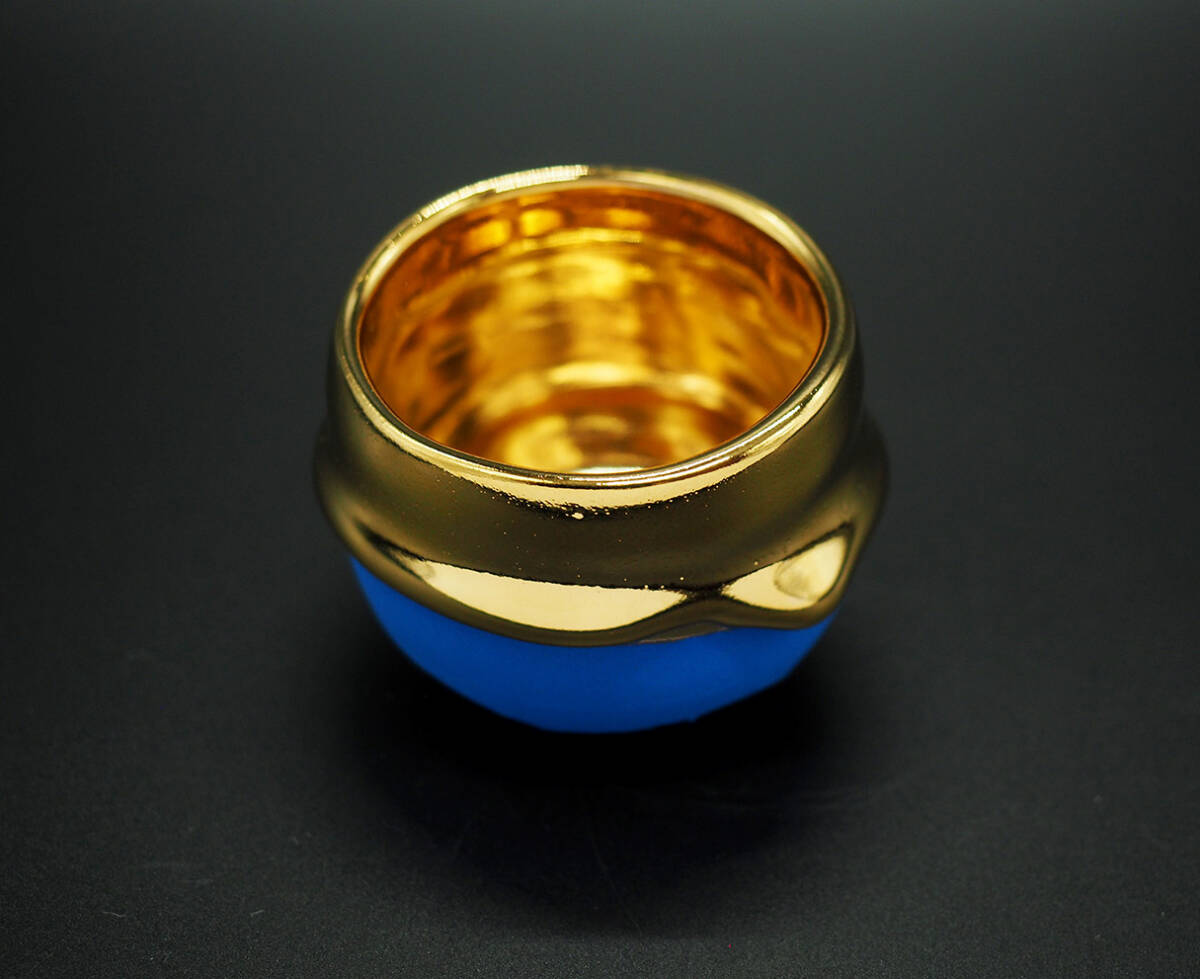 桑田卓郎 メタル ゴールド ブルー ぐい呑 桑田卓郎 メタル ゴールド