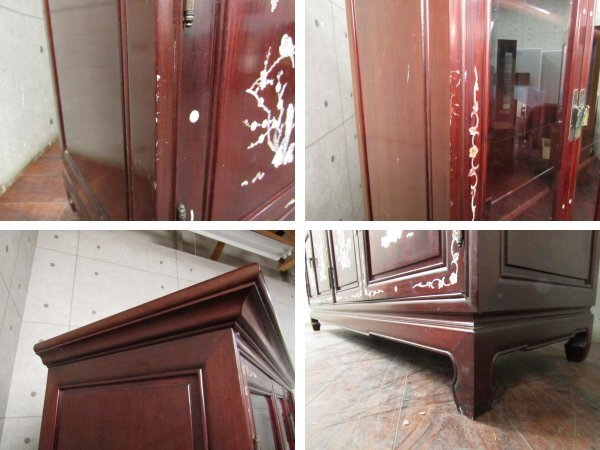 美品！アンティーク 6段引き出し チェスト 家具唐木 花梨 螺鈿細工