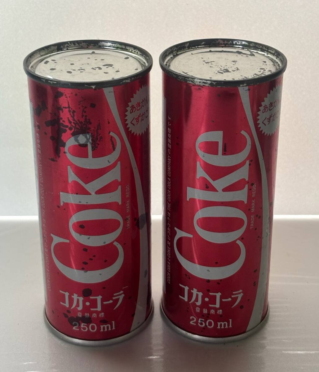 希少 昭和レトロ Coca Cola/コカ・コーラ 空き缶 2缶 検：空缶