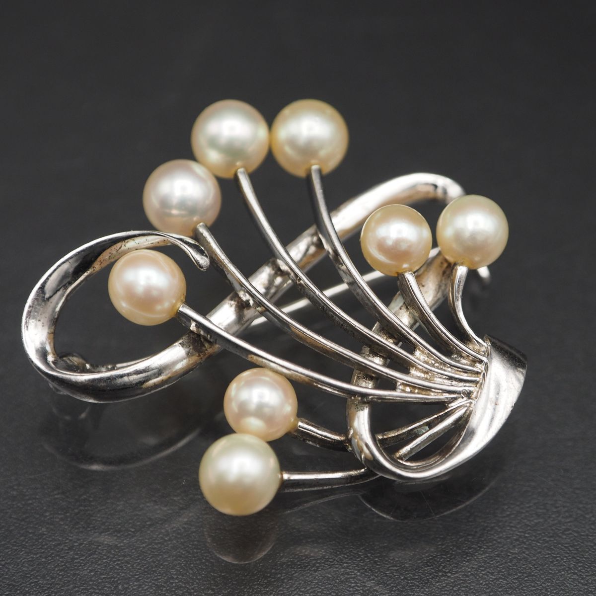 MIKIMOTO ミキモト 真珠 ベビーパール ブローチ シルバー 6珠 【公式通販】