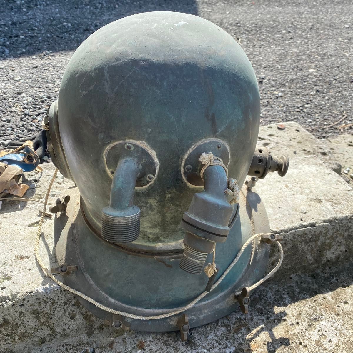 ④TOA 東亜潜水？ 潜水ヘルメット アンティーク 当時物 時代物 本物