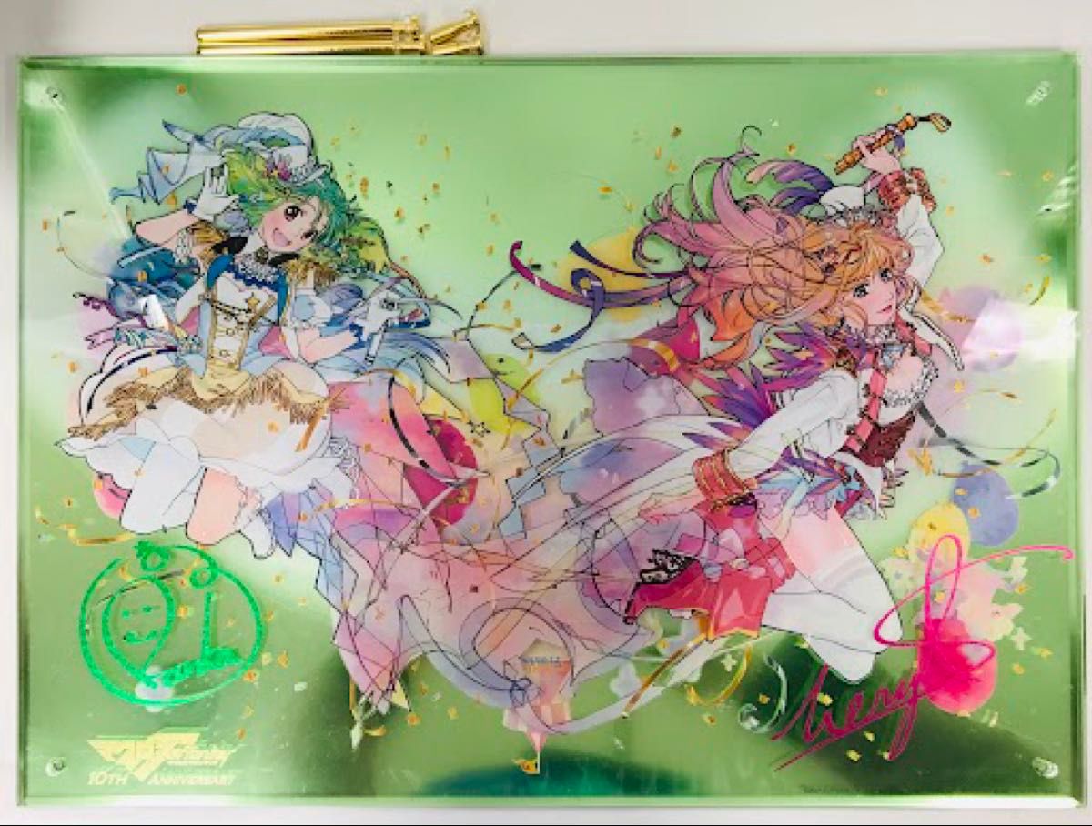 マクロスF 10周年プレミアムアクリルアートパネル（ゴールド）｜Yahoo