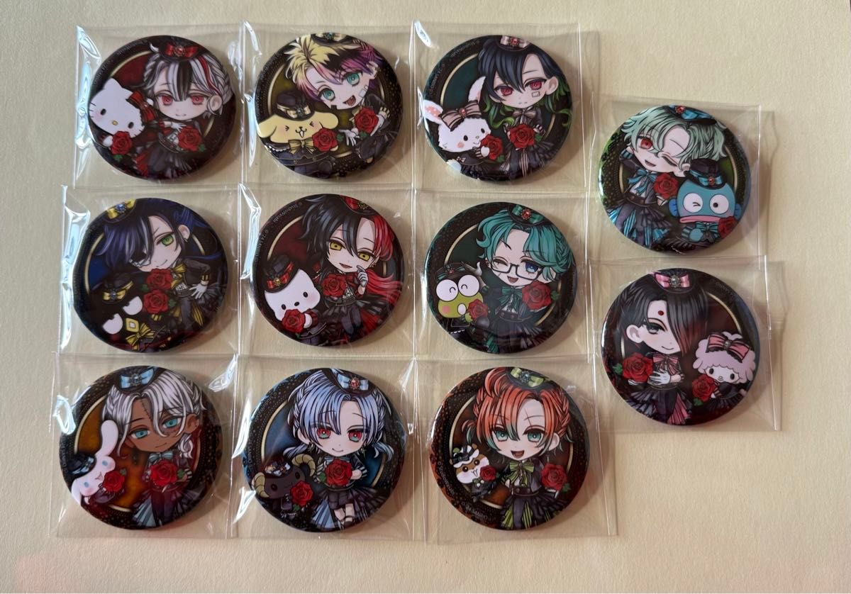 悪魔執事と黒い猫サンリオコラボ缶バッジ ハウレス・クリフォード