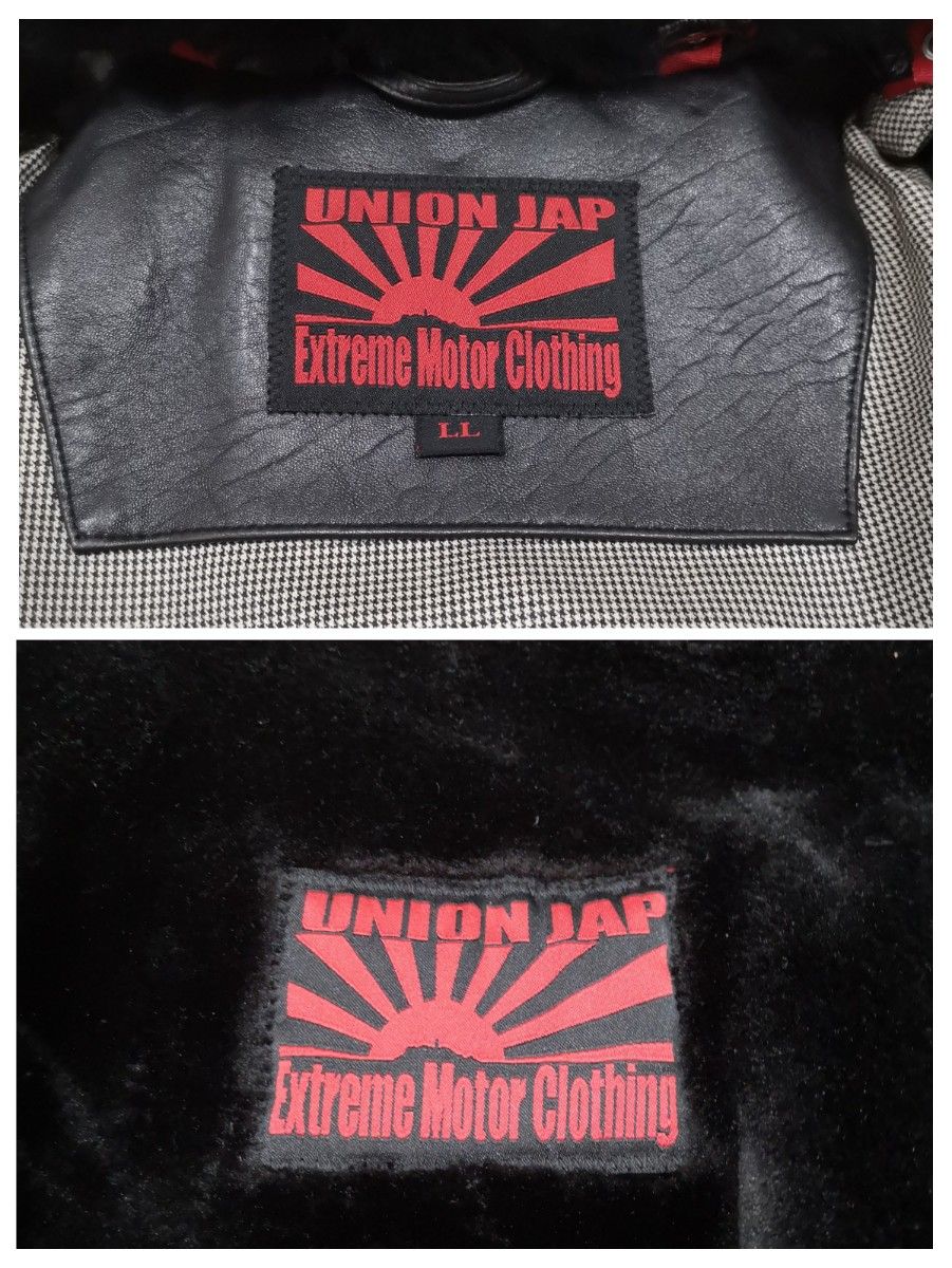 UNIONJAP ユニオンジャップ ライダースジャケット レザーダウン