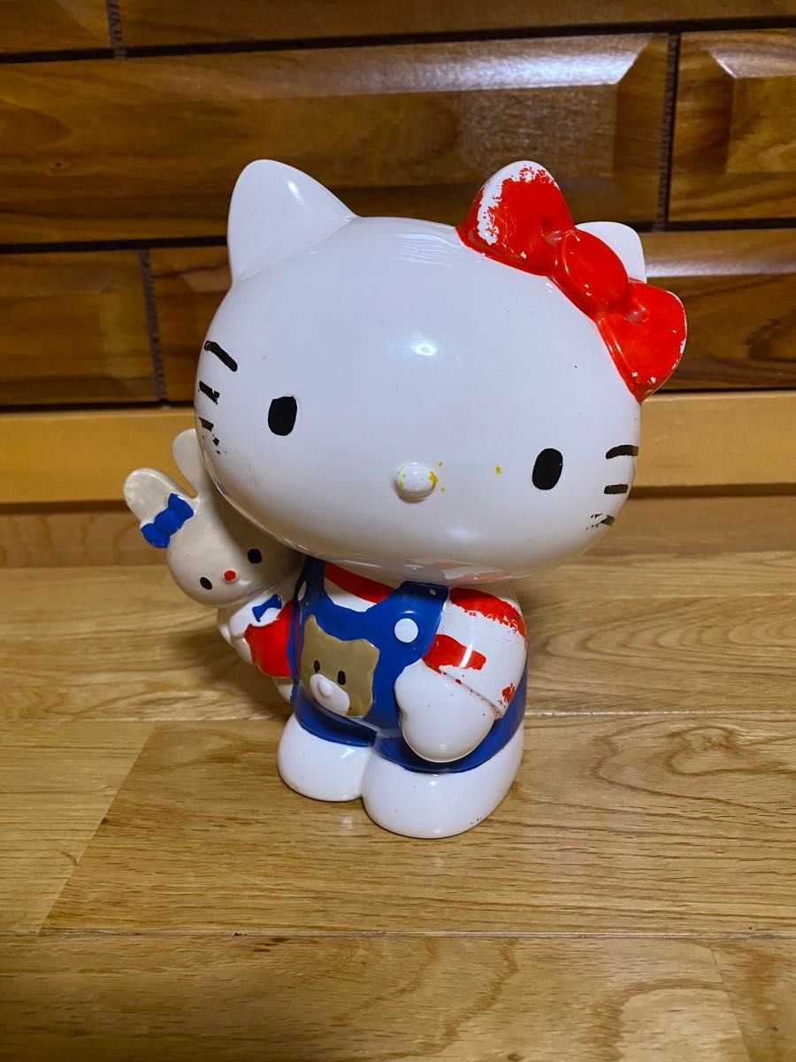 希少 サンリオ ハローキティ 置物 ジオラマ陶器貯金箱 レトロ レア