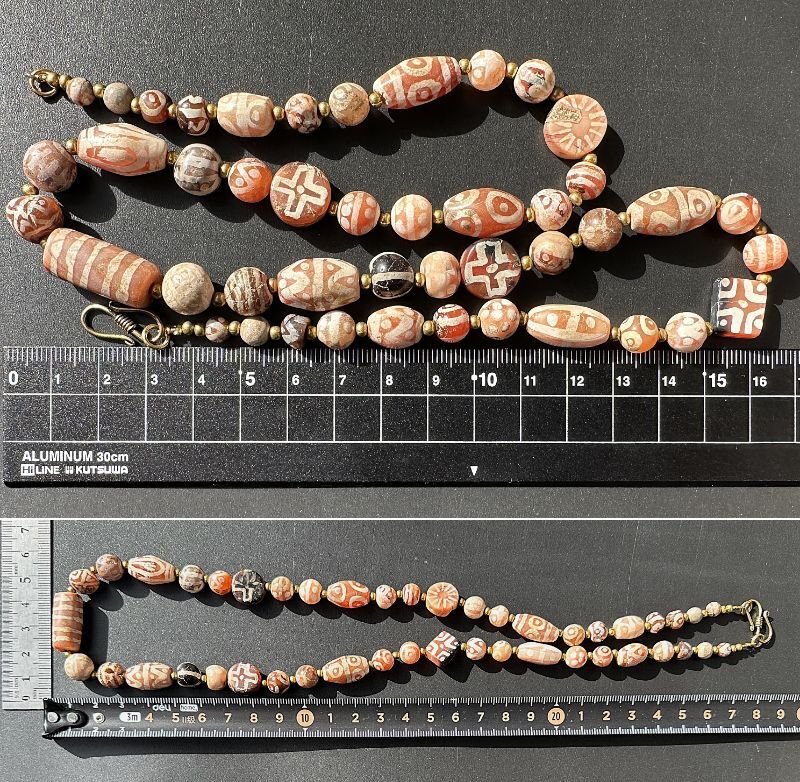 ◇1000年の宝物◇エッチドカーネリアン◇パキスタン 9世紀/ネックレス