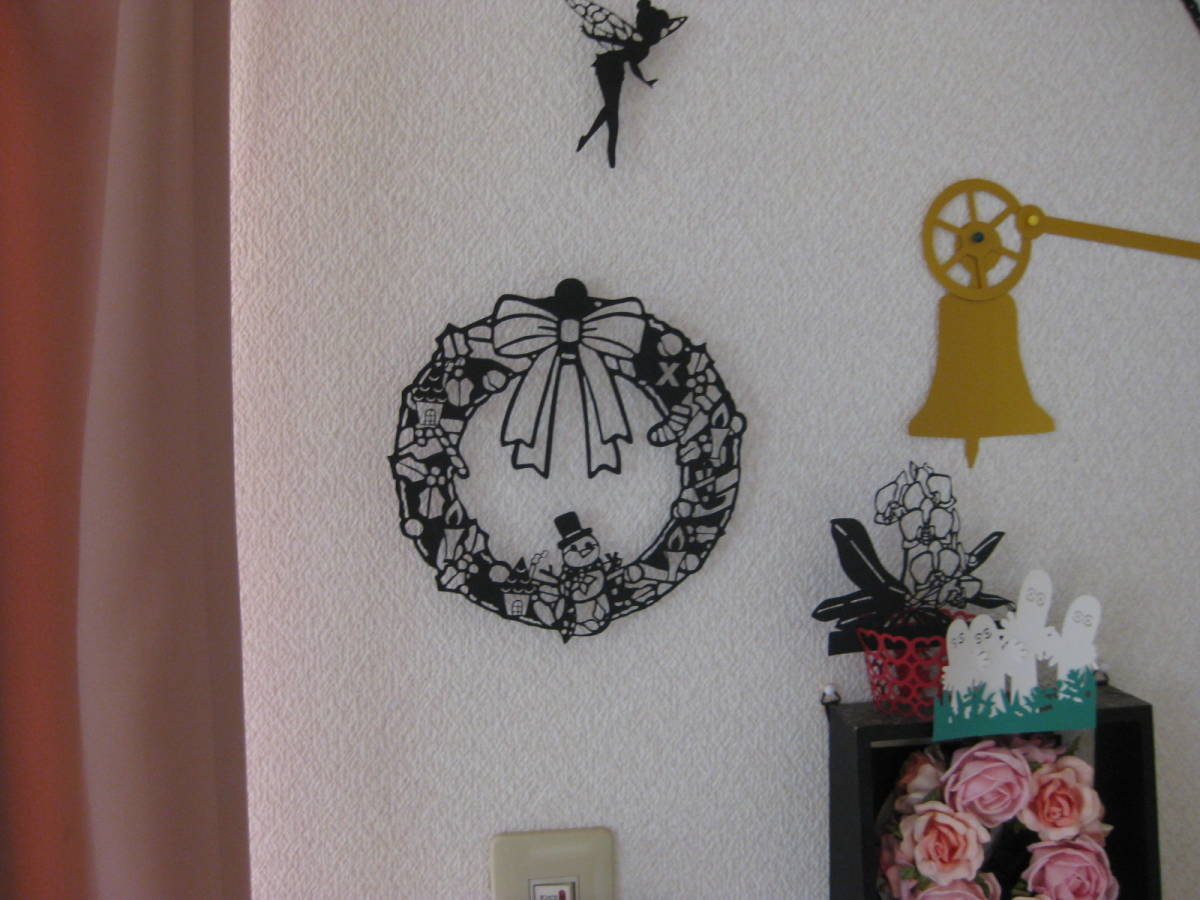 浮かし貼り切り絵「クリスマブーツ」 浮かし貼り切り絵 クリスマス