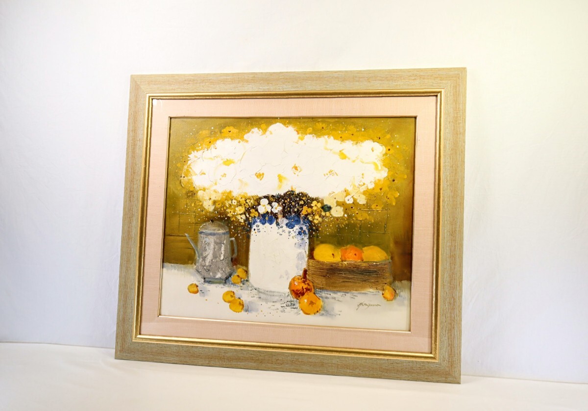 Yahoo!オークション - 真作 平山講平 油彩「白い花」画寸 73cm×60cm F