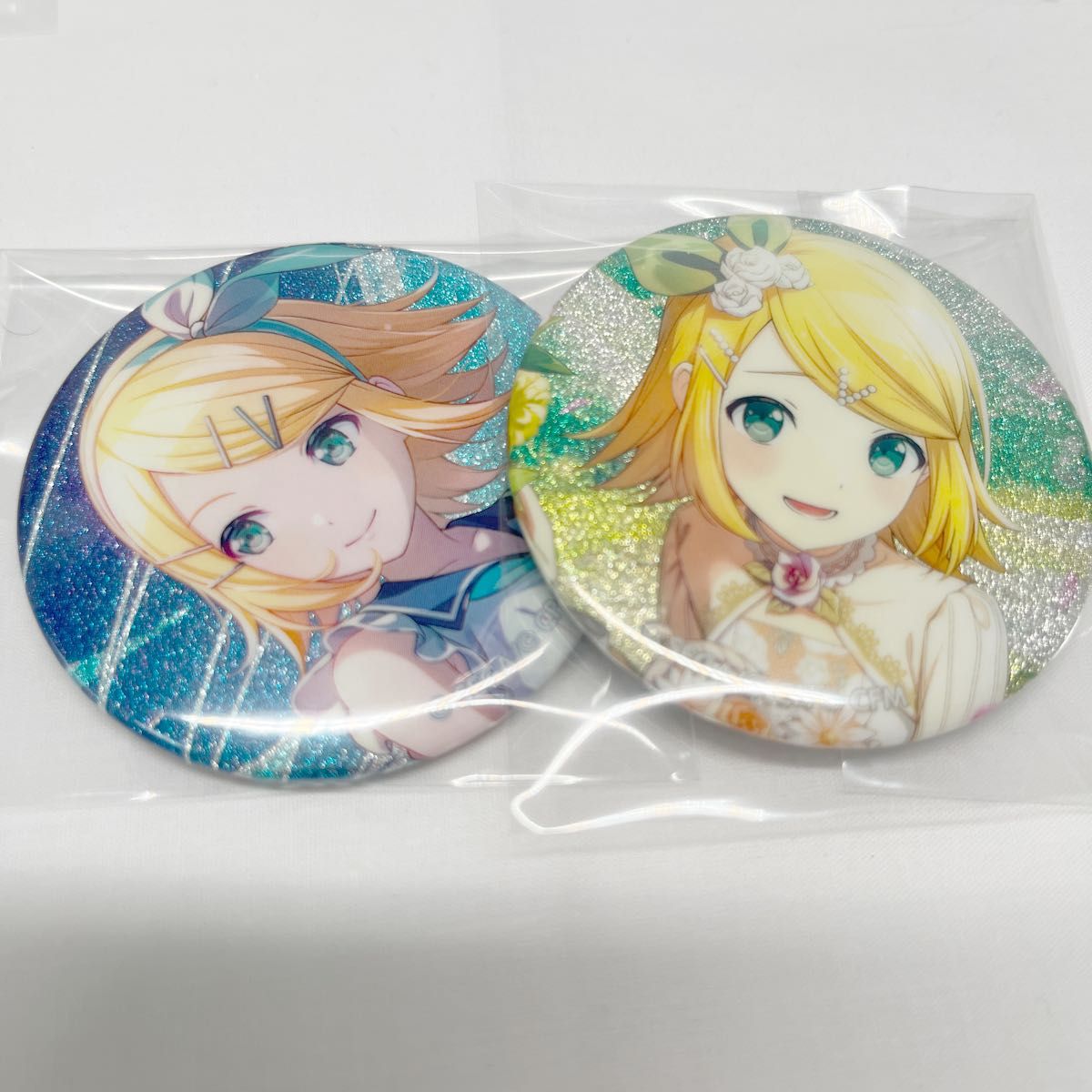 プロセカ プロジェクトセカイ 鏡音リン グリッター缶バッジ｜Yahoo