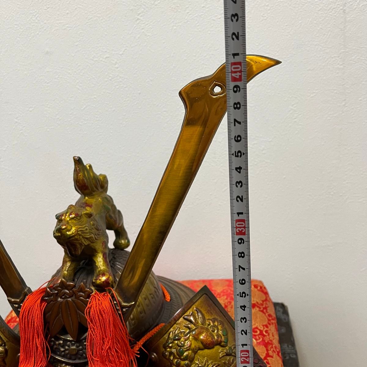 刻印あり 源九郎義経 長鍬型獅子頭の兜「出世兜」 五月人形 端午の節句