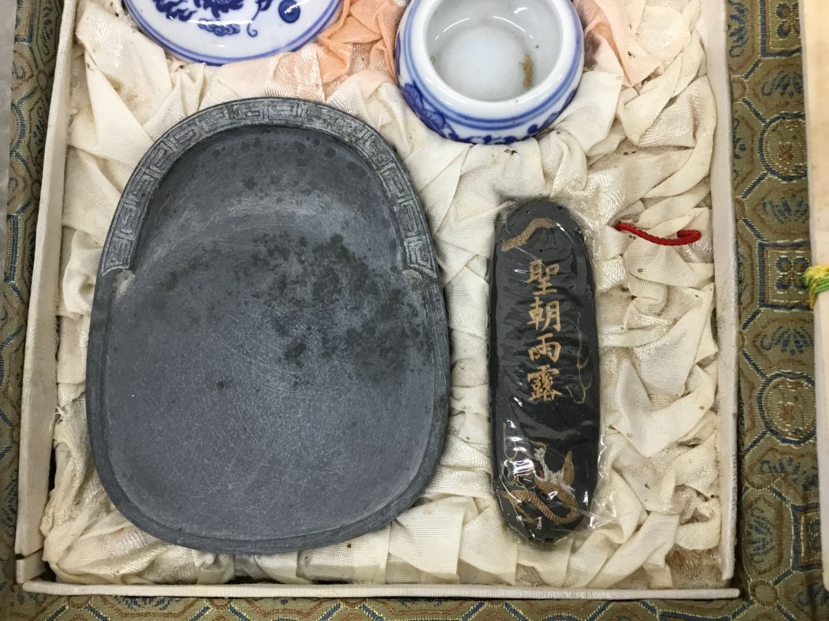 美品 希少 固形墨 古墨 中国仙人 雎陽五老 5本セット 美品 希少 固形墨