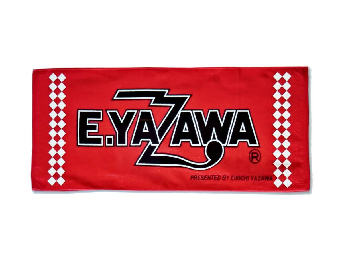 矢沢永吉 フェイスタオル 63 (ロゴチェッカー)レッド/ブラックホワイト