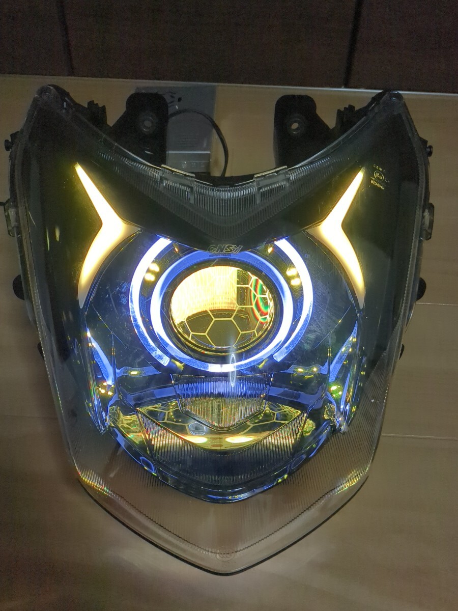 LED シグナスX 4型 デビルアイ 社外ヘッドライト プロジェクター