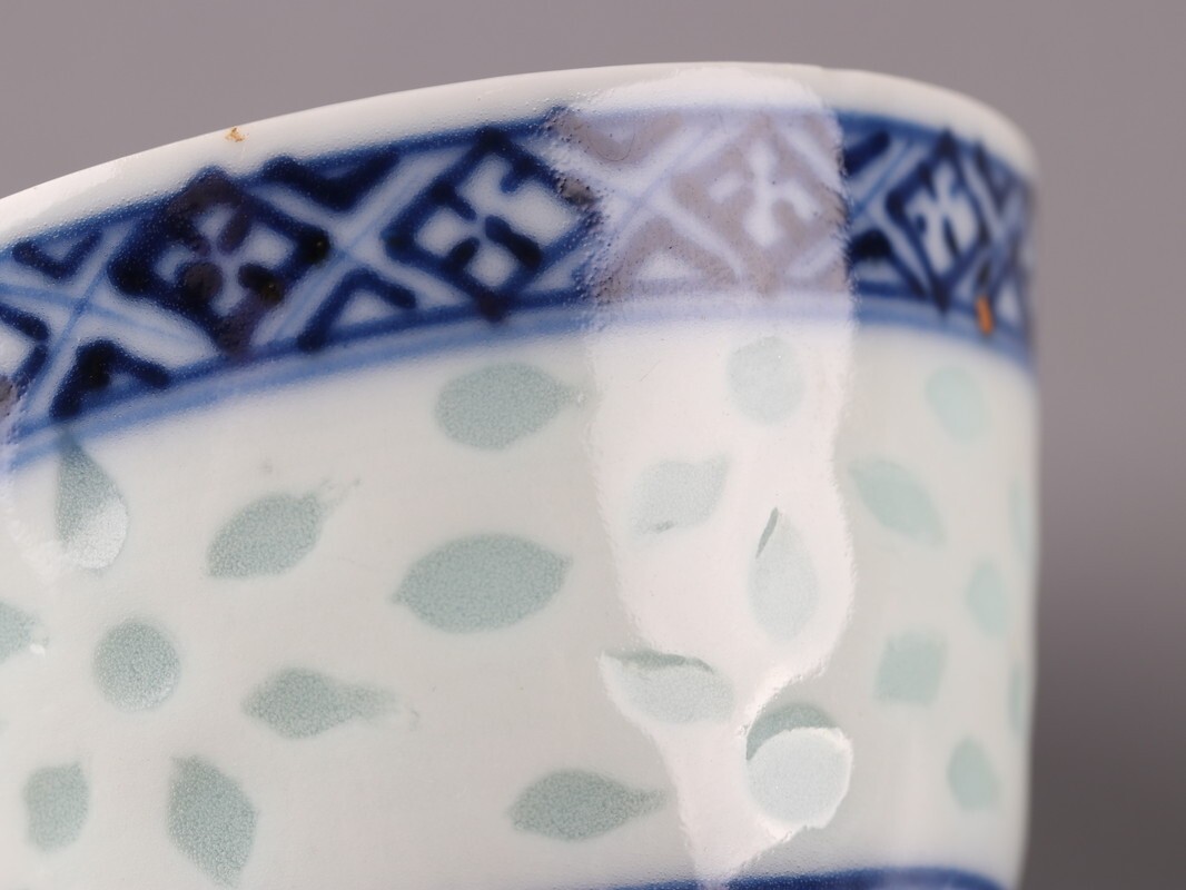 S146-2 中国古美術 清代 十錦手 煎茶碗 茶碗 6客 在