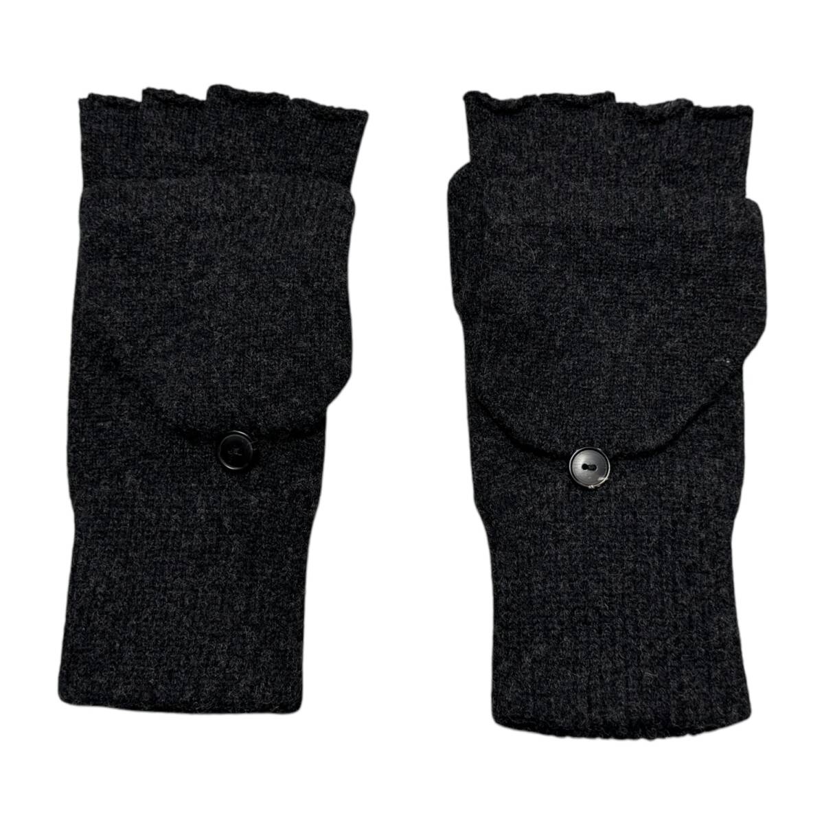 未使用 ナンバーナイン 06AW ニットグローブ チャコール - メルカリ 未