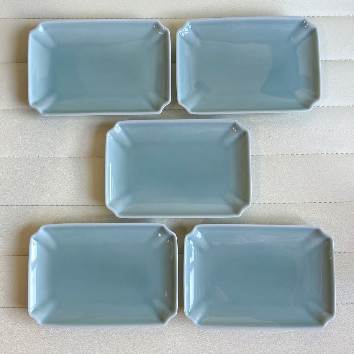 2305 深川製磁青磁角皿3客