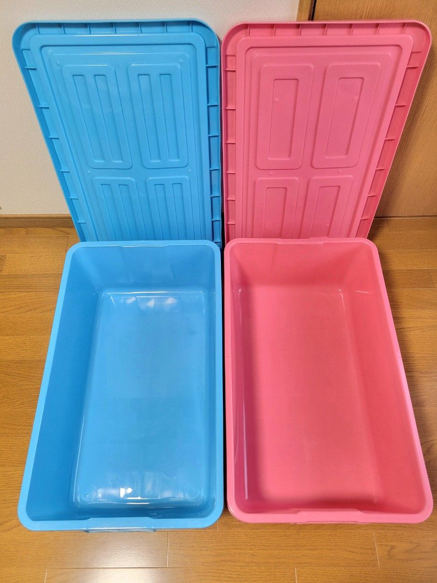 昭和レトロ レトロポップな衣装ケース2個セット 収納ケース