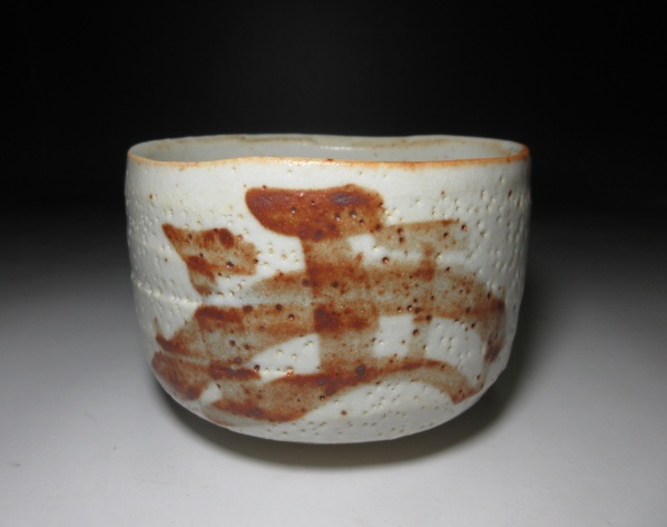 □人間国宝荒川豊蔵志野茶碗／共箱・共布／仕覆□