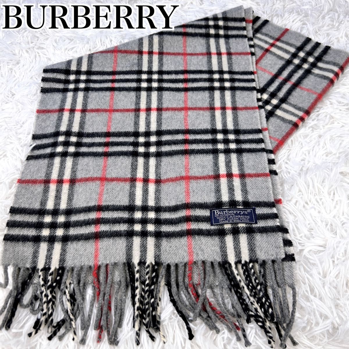 BURBERRY ノバチェック柄 マフラー バーバリー ノバチェック カシミヤ