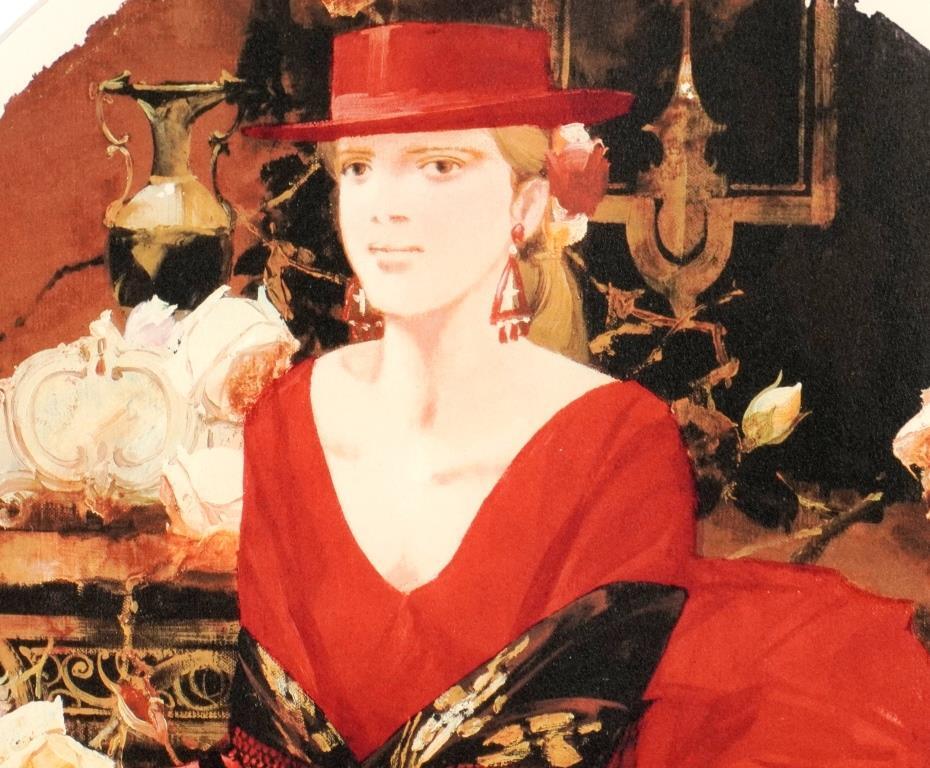 真作版画 斎藤三郎 リトグラフ セビリアの華 スペイン舞踏 箱入 X13