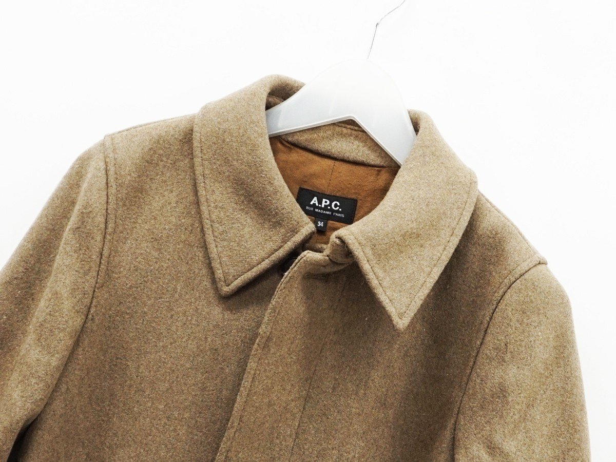 ◇【A.P.C. アーペーセー】ステンカラーコート 34