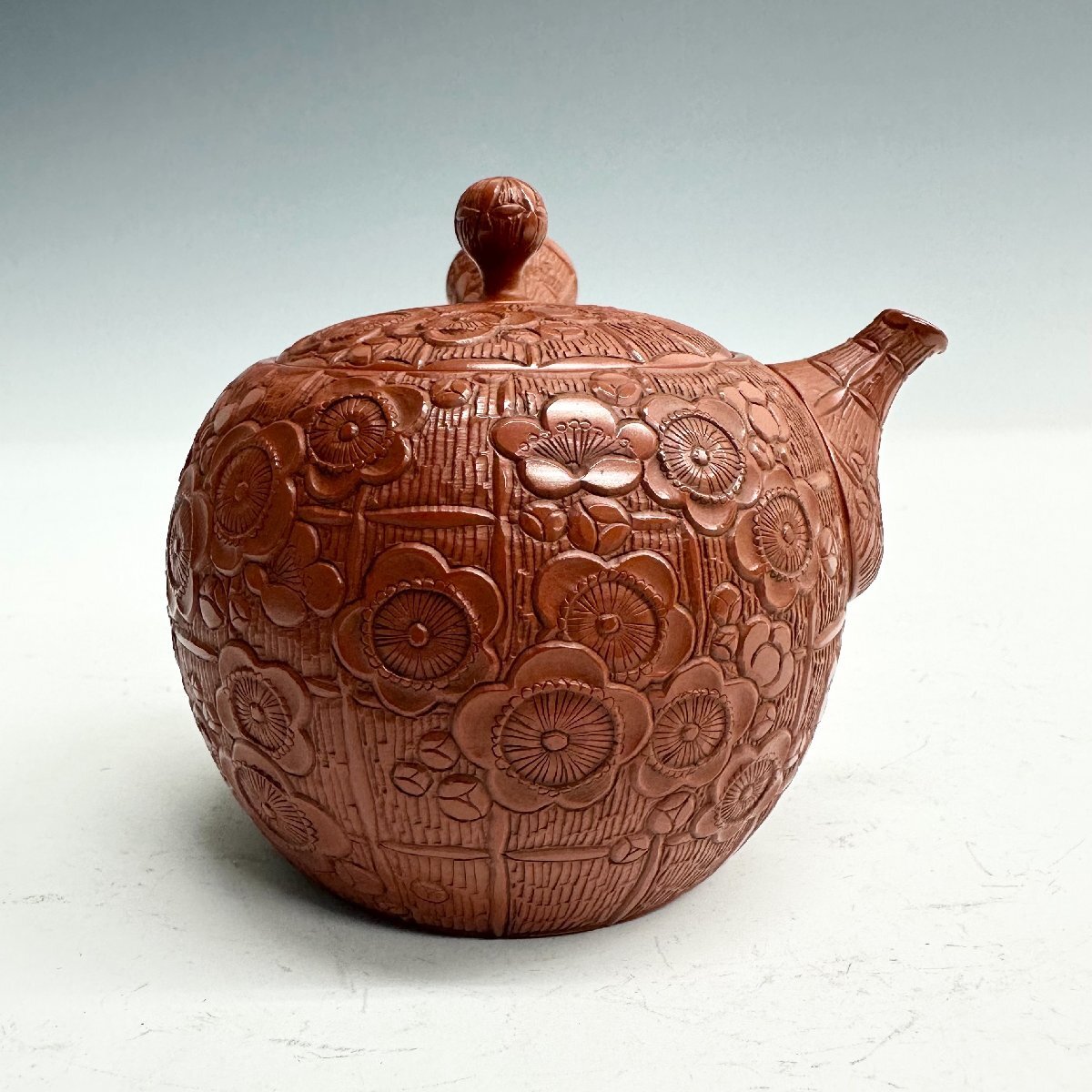 Yahoo!オークション - N 希少 山田宝生 常滑焼 朱泥とぎだし点刻 梅花