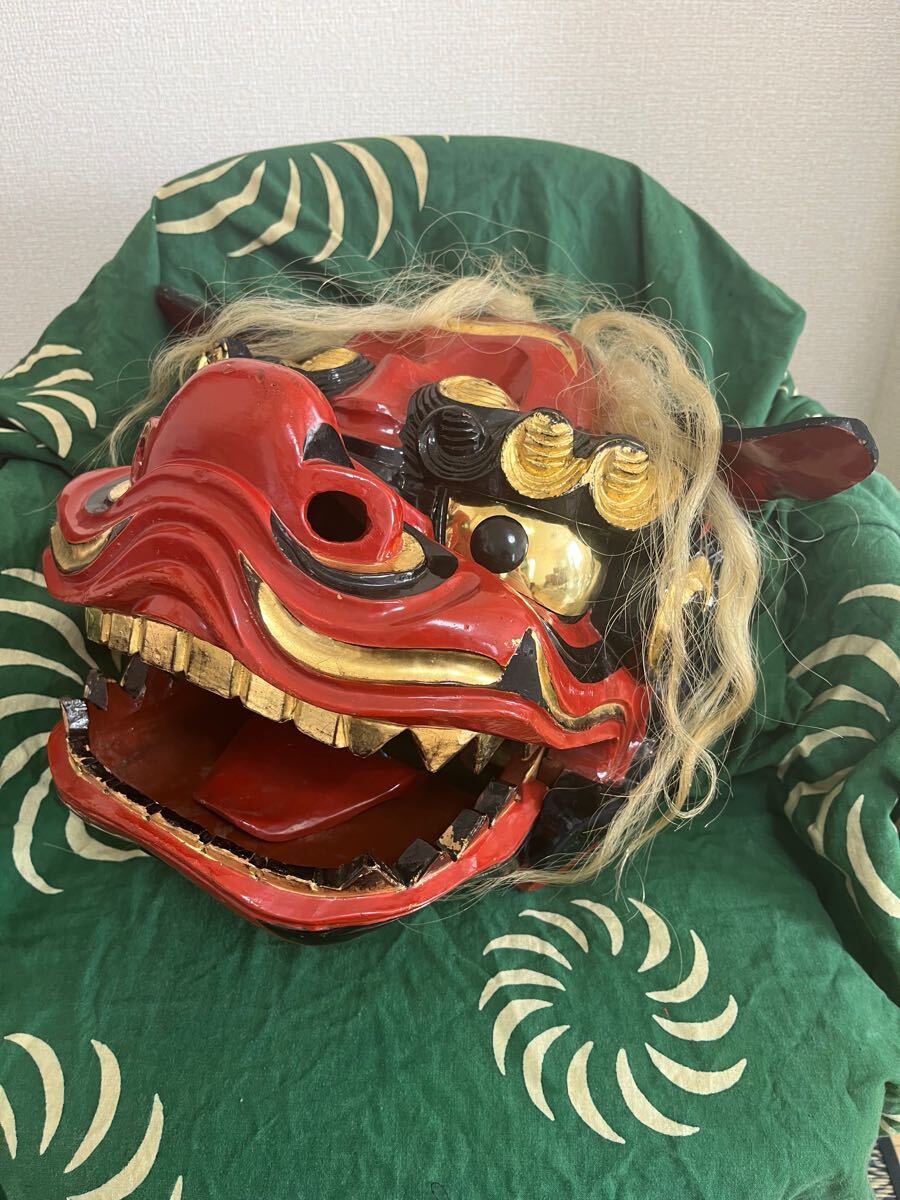 M 木彫 獅子頭 置物 縁起物(その他)｜売買されたオークション情報