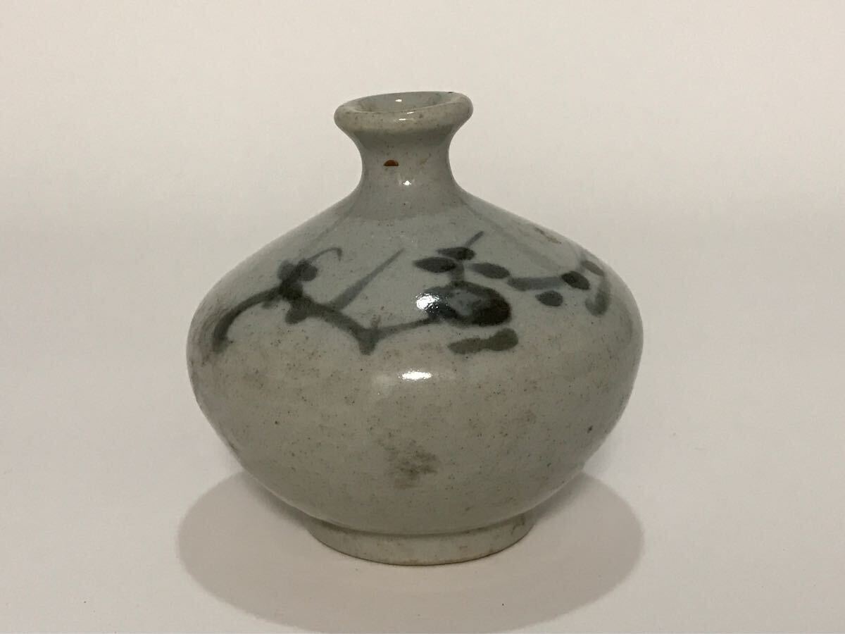 17世紀 【藝】古伊万里 染付 油壷 梅図 17 古伊万里染付