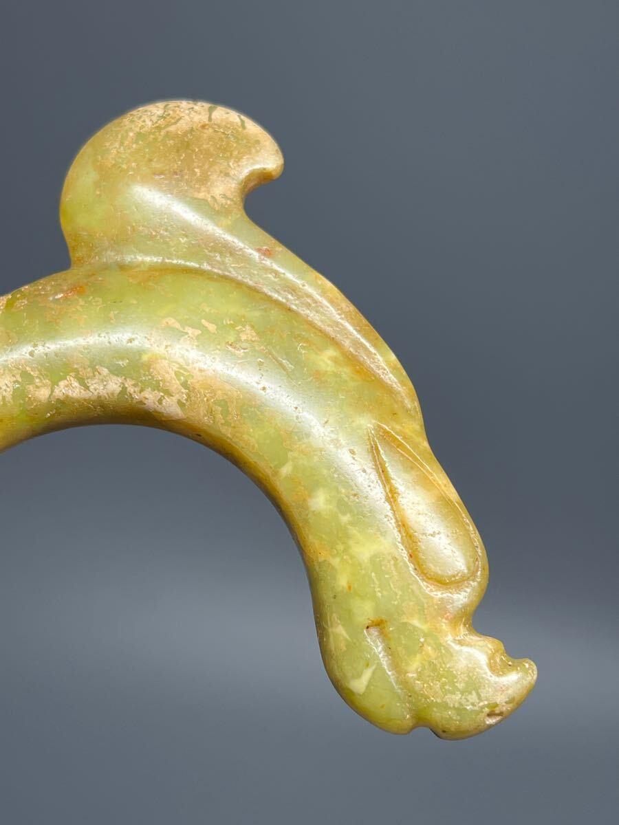 古美術 中国古玉 玉豚竜 紅山文化 C型 玉礼器 祭祀