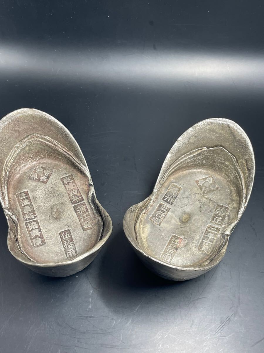 m*ー様 中国大清古銭 順治年造 上上足赤銘硬貨金 元寶金塊1錠約222.59