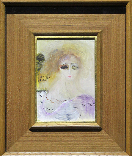 織田広喜 肉筆油彩SM【少女】二科会理事 日本芸術院会員 織田広喜 肉筆