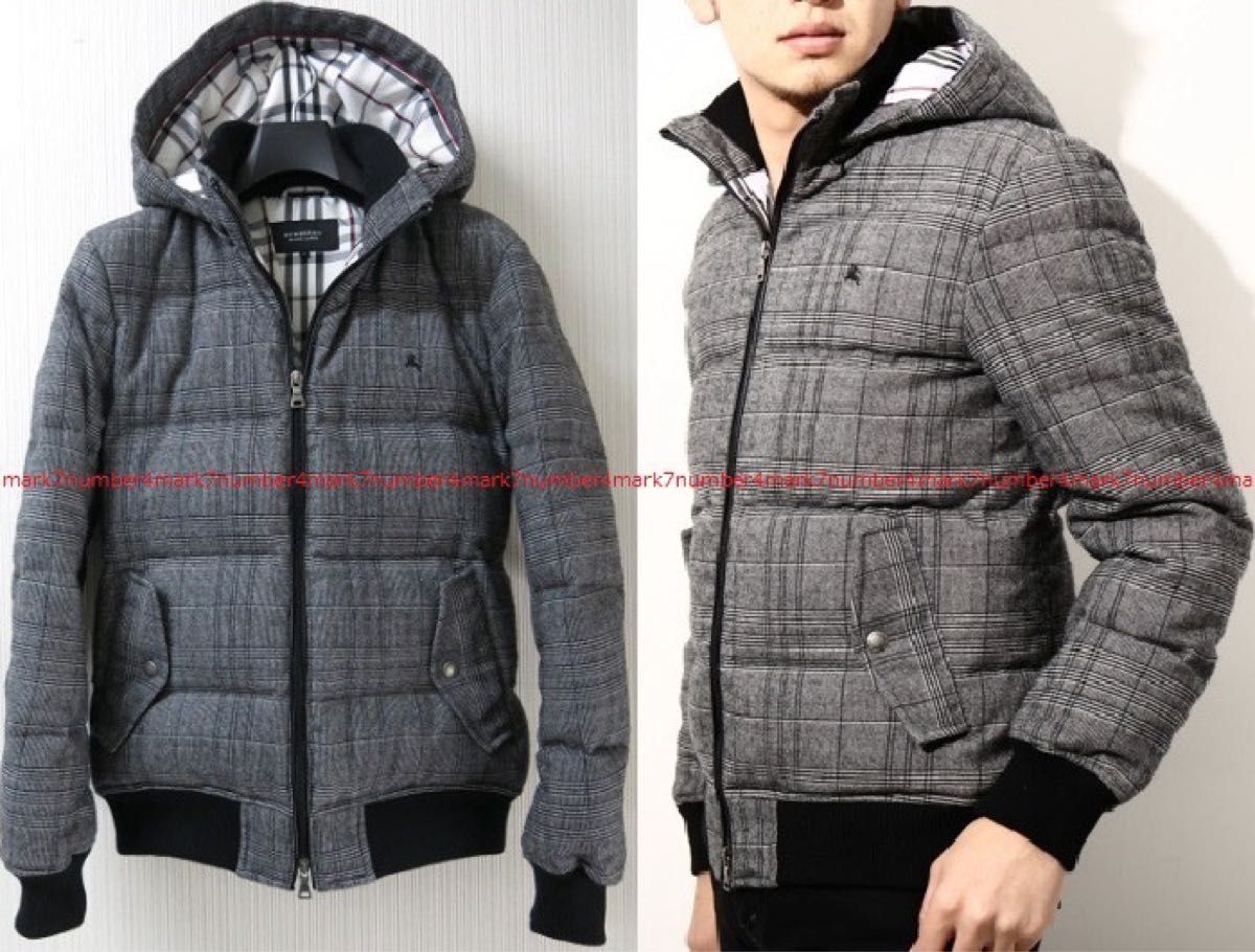 サイズ LL 新品 同様 バーバリー ブラックレーベル グレンチェック柄