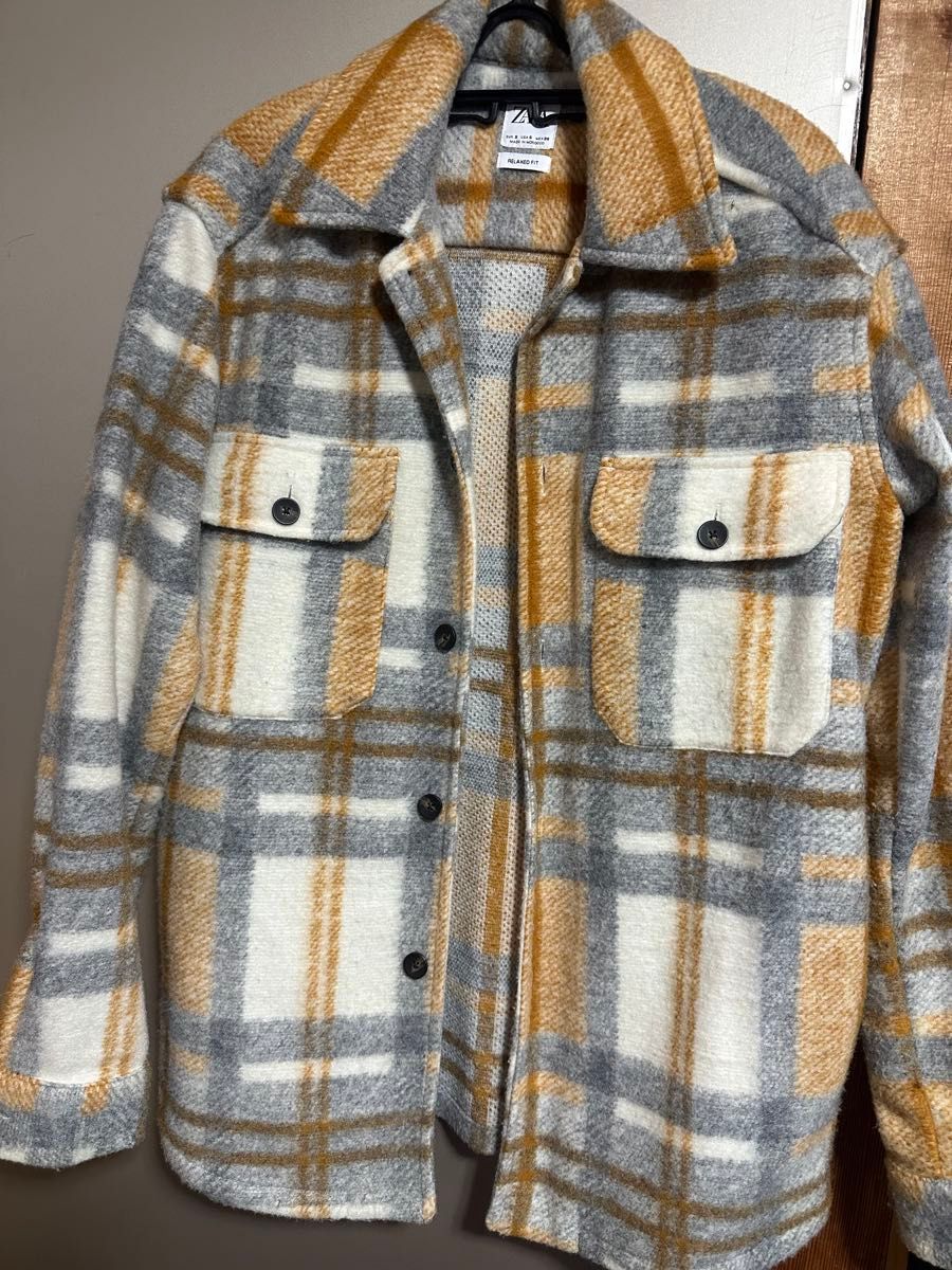 ZARA オーバーシャツジャケット ウールブレンド チェック｜Yahoo