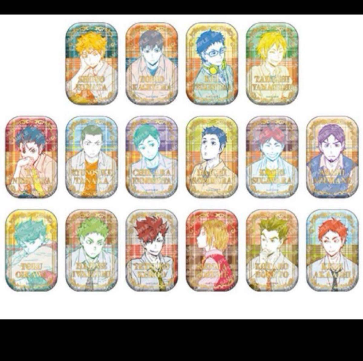 ハイキュー！！スクエア缶バッジ セブンネット限定 第二弾 コンプ