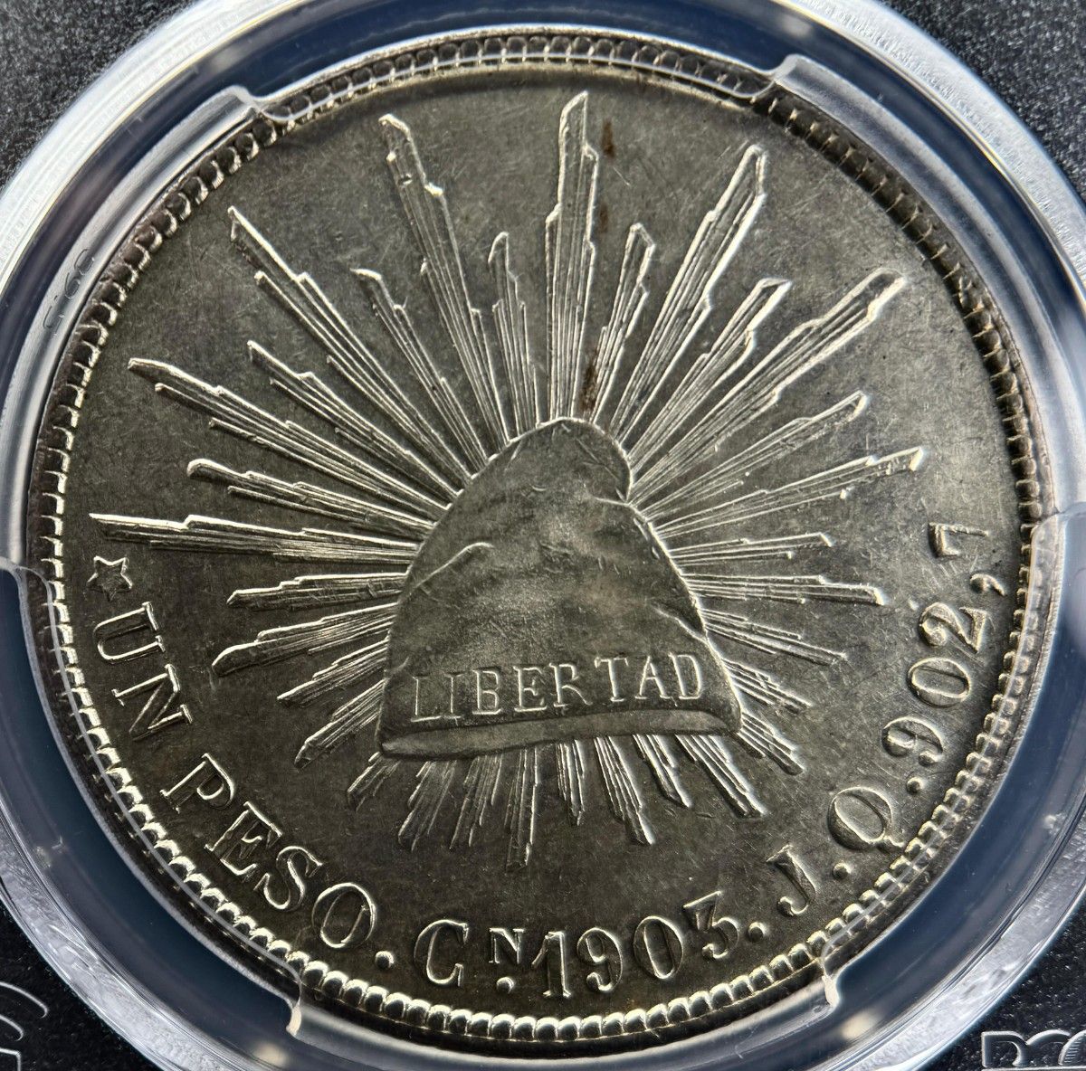 ☆本物保証 メキシコ 自由の帽子 8レアル 銀貨 凖未使用 PCGS ☆本物