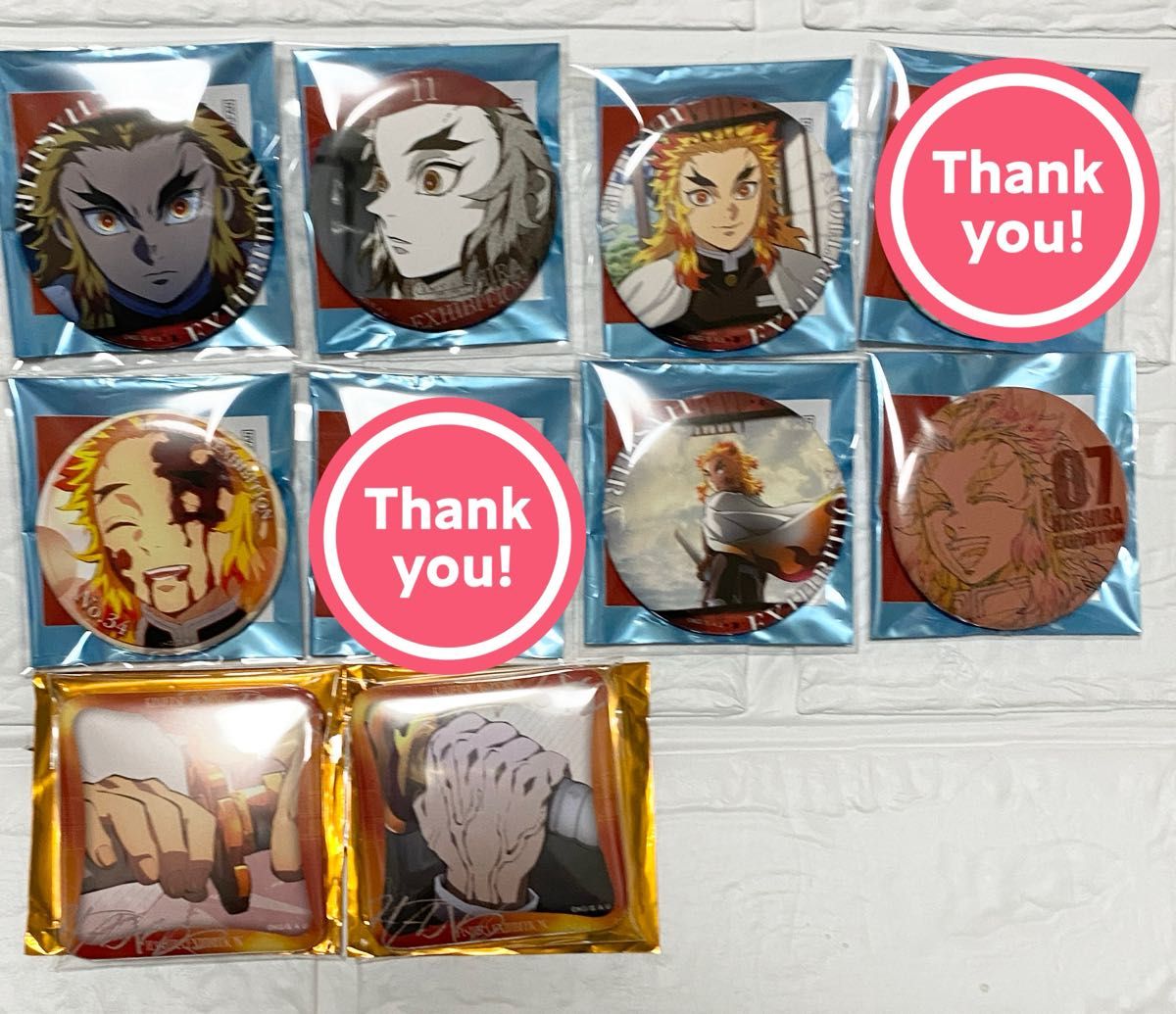 柱展 エモーショナル缶バッジ 煉獄杏寿郎 未開封30個セット 鬼滅の刃