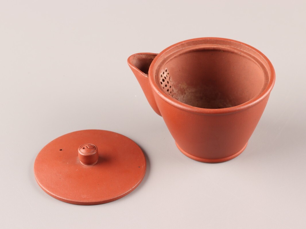 水注□朱泥水注 桃実壺 水次 人物絵 桃型 急須 水滴 古玩 唐物 中国