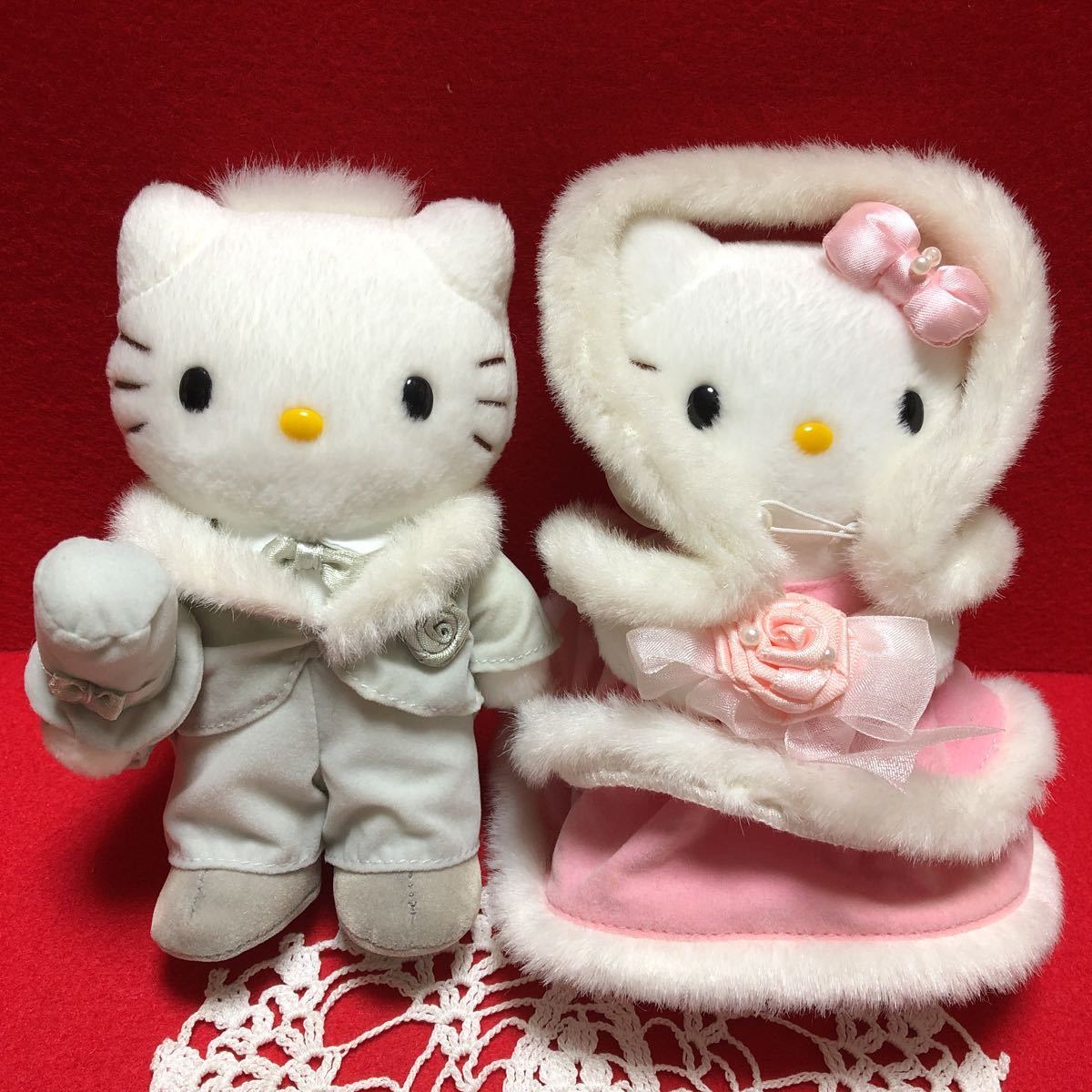 激レア] サンリオ キティ&ダニエル ウエディング ぬいぐるみ キティ