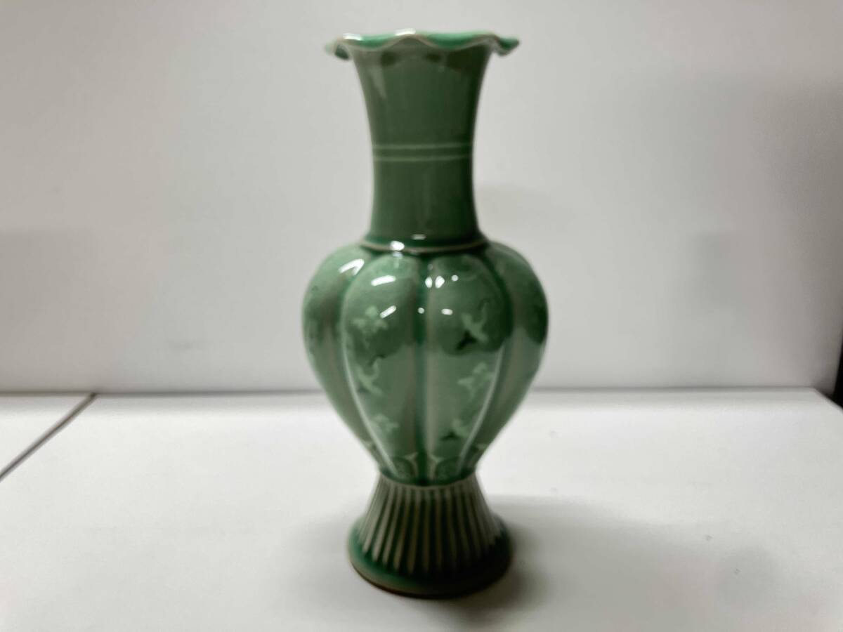 韓国陶芸 東谷 青磁 花瓶 韓国陶芸 東谷 青磁 花瓶