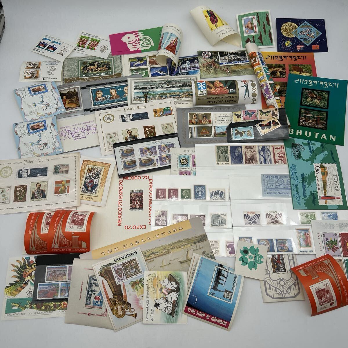 売約】1875 【未使用】外国切手 世界各国 ヴィンテージ バラ切手大量