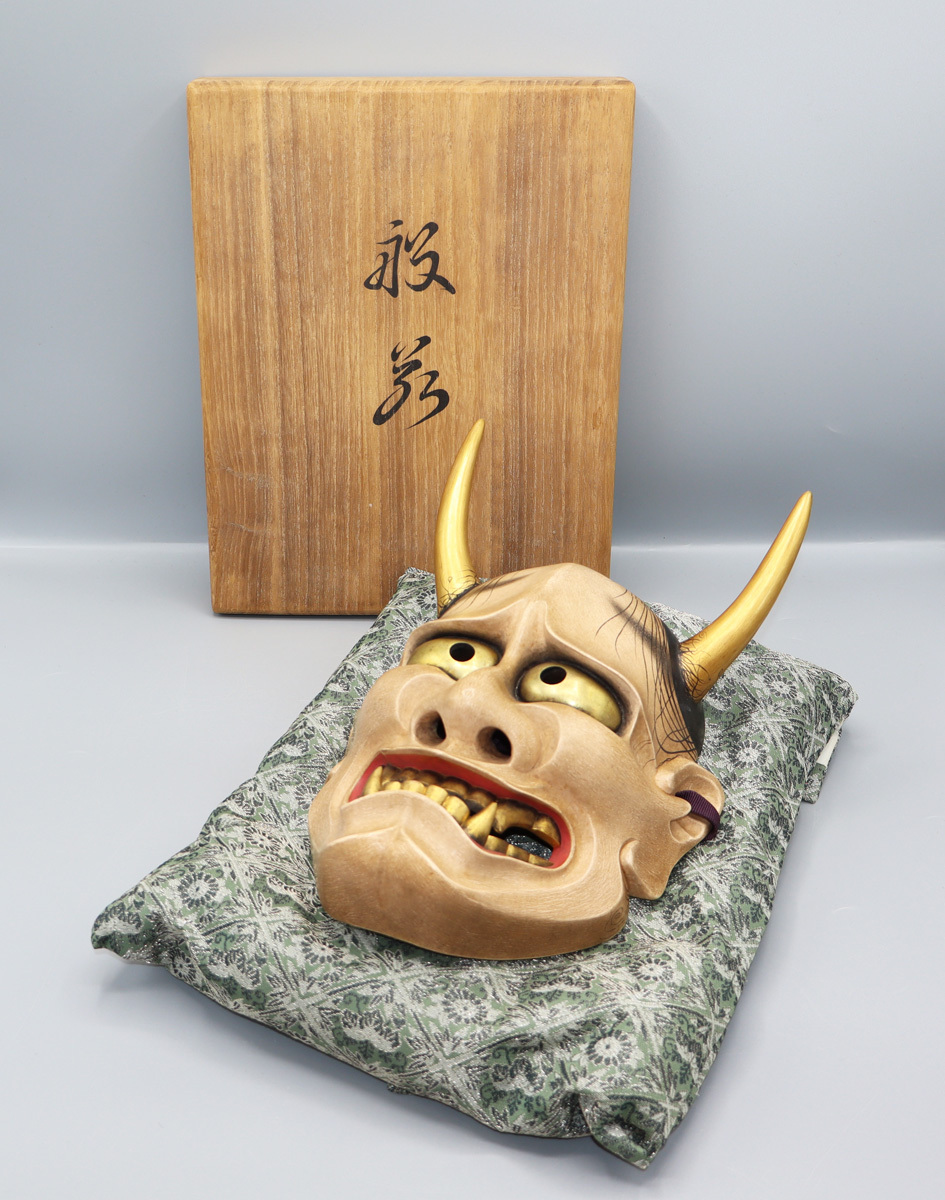 能面 木彫り 一点限り レア 面袋付き 【公式通販】