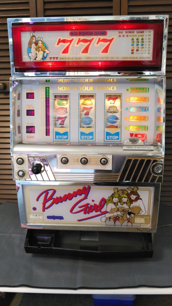 パチスロ実機 レトロ 2号機 裏物 スーパーバニーガール 上乗せVer