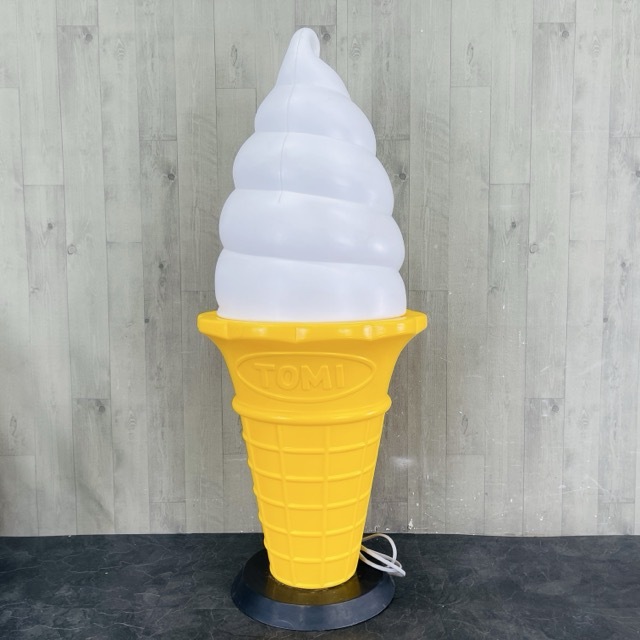 □中古品 ソフトクリームスタンド スジャータ TOMI 照明 看板