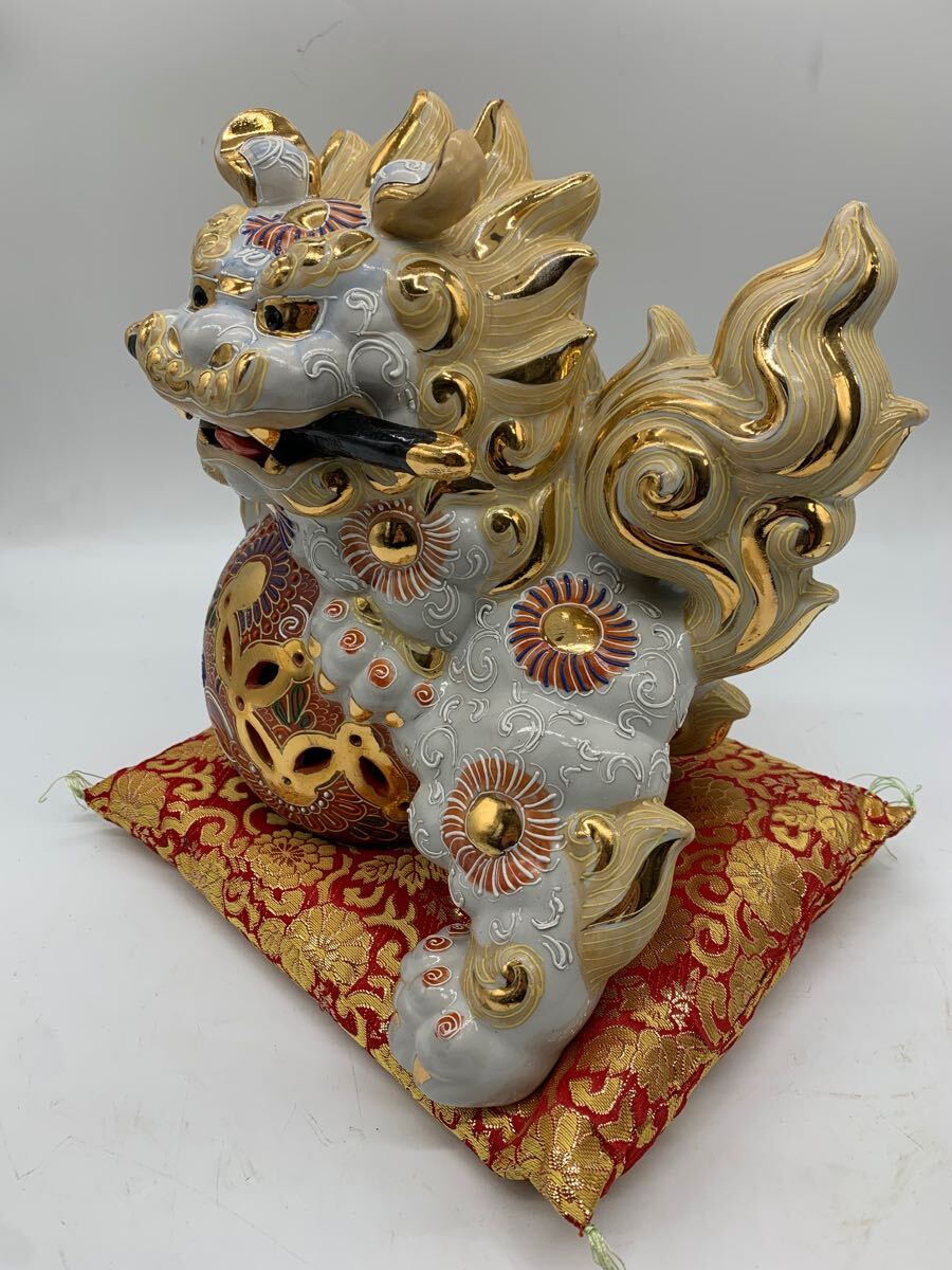 九谷焼 玉獅子 狛犬 シーサー 置物 縁起物 魔除け 厄除け