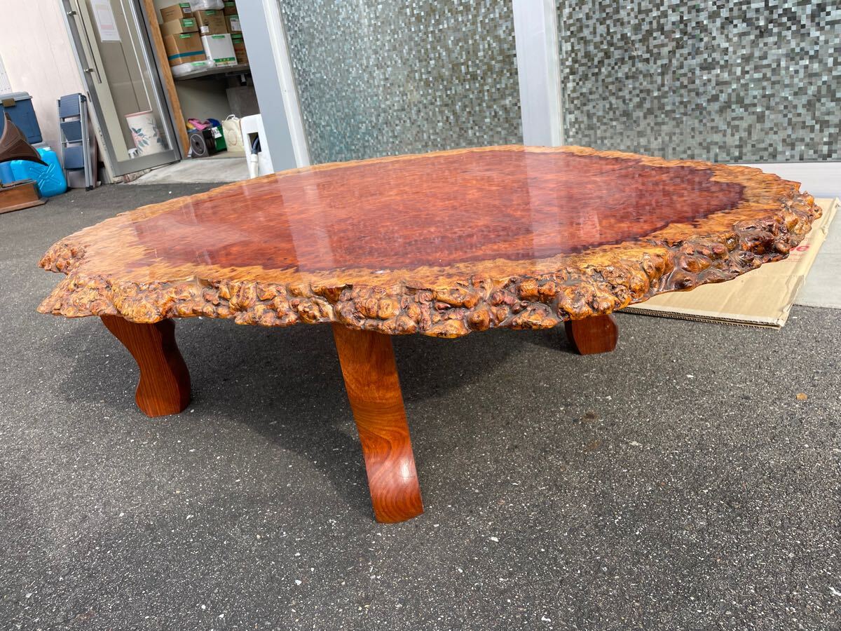 花梨 天然木 一枚板 瘤 瘤杢 花台 座卓 テーブル 花梨瘤 瘤