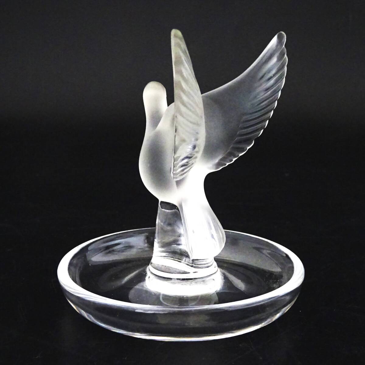 美品 ルネ・ラリック 小鳥リースデザイン ジュエリートレイ 美品 ルネ