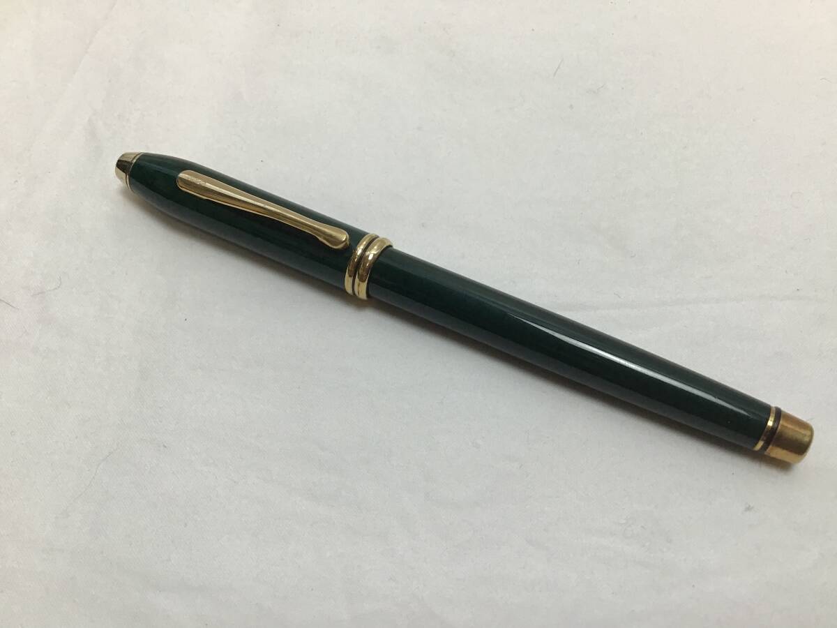 CROSS 万年筆 マーブルグリーン 14K585