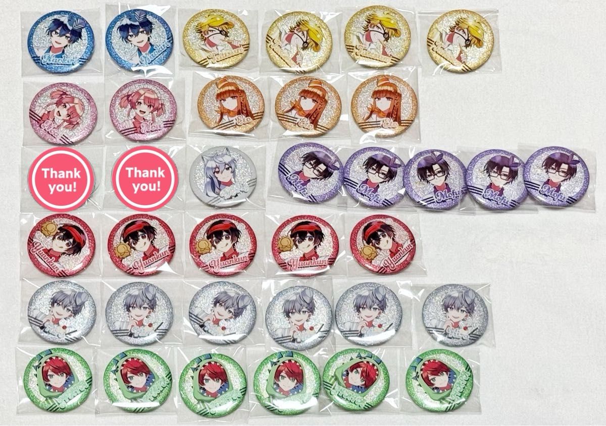 カラフルピーチ缶バッチ ダイナー パラピチ 直筆 からぴち ダイナー 缶バ