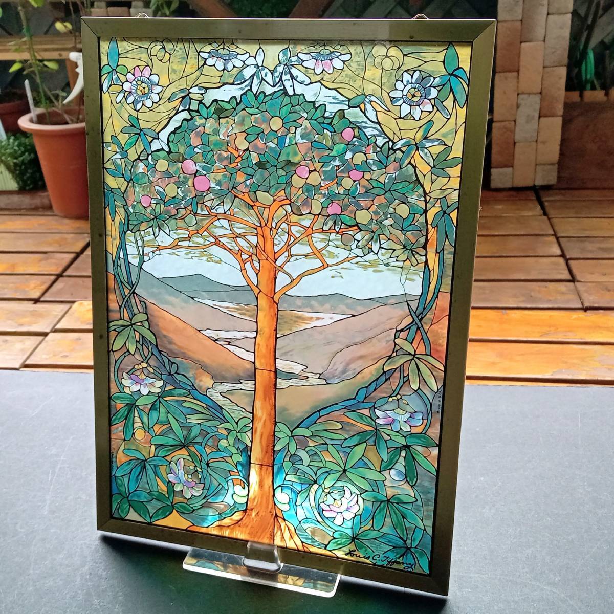 AIKU-YA】送料無料ルイスCティファニー ステンドグラスTree of Life