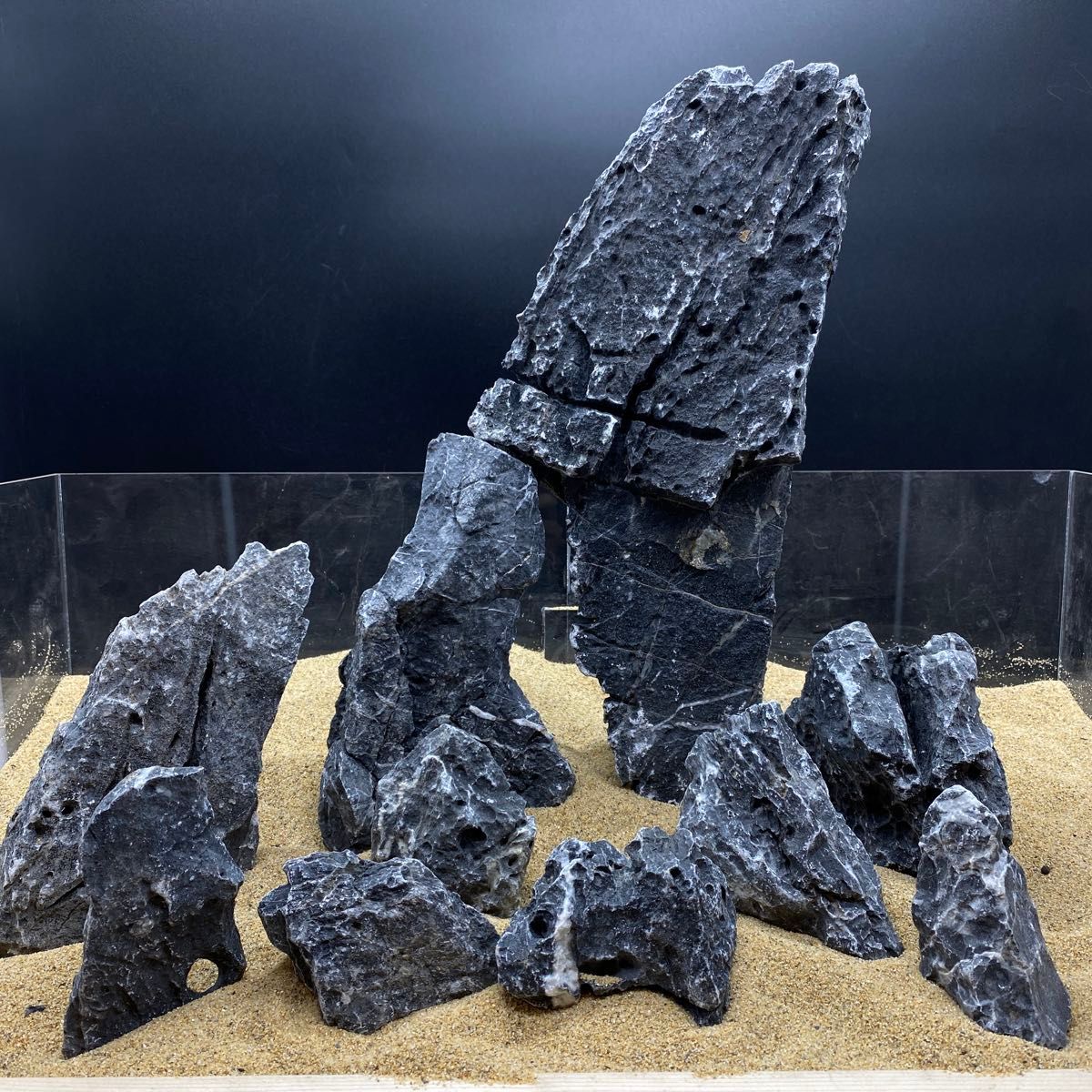 MSS-5670青龍石レイアウトセット 酸処理済み龍王石 竜王石